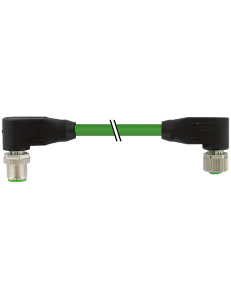 Konektor M12 męski, kątowy - M12 żeński, kątowy 7000-46061-8021000 | Przewody i Złącza | Eshop Dopak | Wszystko dla Przemysłu