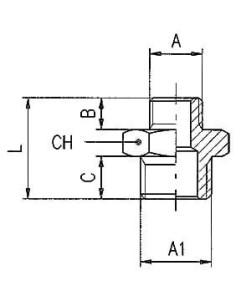 Nypel gwintowany redukcyjny G 1/8 GZ - G 1/4 GZ redukcja nyplowa, mosiądz niklowany | Hydraulika | Eshop Dopak | Wszystko dla Pr 2
