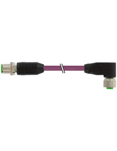 Złącze M12 męskie, proste / M12 żeńskie 90° 7000-40542-8030150 | Przewody i Złącza | Eshop Dopak | Wszystko dla Przemysłu
