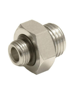 Nypel redukcyjny gwintowany cylindryczny G 1/8 GZ - G 1/4 GZ, o-ring NBR, mosiądz niklowany | Hydraulika | Eshop Dopak | Wszystk