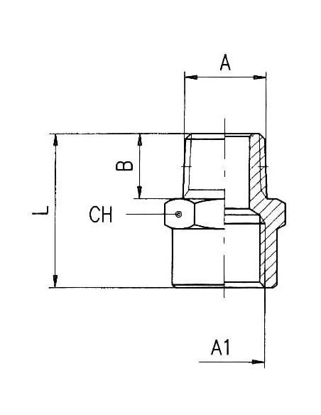 Złączka redukcyjna gwintowana, redukcja nyplowa R 1/8 GZ - G 3/8 GW, mosiądz niklowany | Hydraulika | Eshop Dopak | Wszystko dla