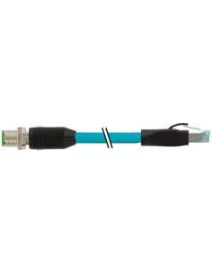 Złącze M12 damskie 0° X-kod. / RJ45 męski 0° Gigabit 7700-51101-S4X1000 | Przewody i Złącza | Eshop Dopak | Wszystko dla Przemys