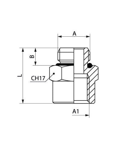 Redukcja nyplowa gwintowana z oringiem NBR M5 GZ - G 1/8 GW, mosiądz niklowany | Hydraulika | Eshop Dopak | Wszystko dla Przemys