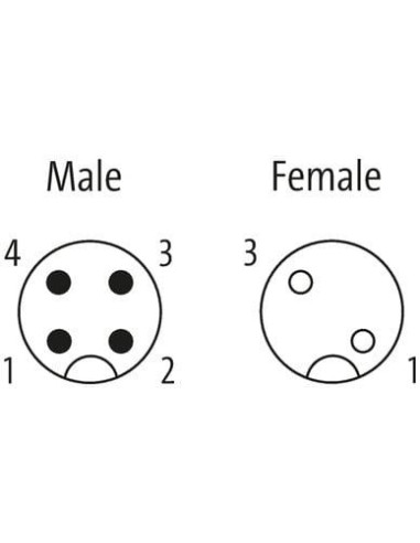 M12 męski prosty / M12 żeński prosty MASI 7060-40005-5880400 | Przewody i Złącza | Eshop Dopak | Wszystko dla Przemysłu