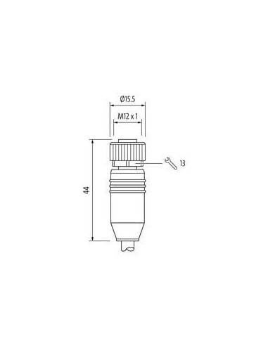 Konektor M12 męski, prosty - M12 żeński, prosty, b-cod 7000-44001-8402500 | Przewody i Złącza | Eshop Dopak | Wszystko dla Przem