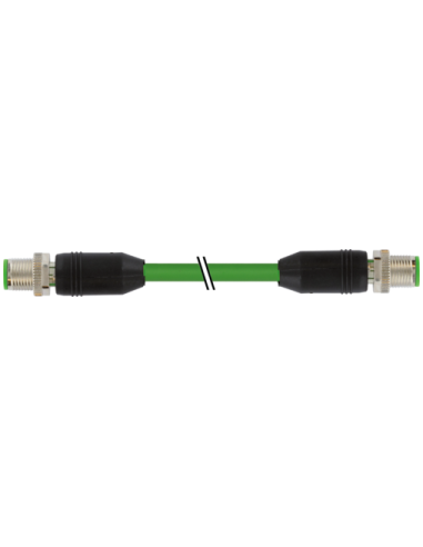 Konektor M12 męski, prosty - M12 męski, prosty X-cod. Gigabitowy 7000-51001-7902000 | Przewody i Złącza | Eshop Dopak | Wszystko