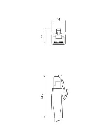 Złącze M12 damskie 0° X-kod. / RJ45 męski 0° Gigabit 7700-51101-S4X2000 | Przewody i Złącza | Eshop Dopak | Wszystko dla Przemys