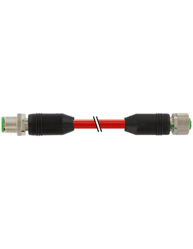 M12 męski 0° / M12 żeński, 0°, ekranowany, Ethernet 7000-44571-7920400 | Przewody i Złącza | Eshop Dopak | Wszystko dla Przemysł