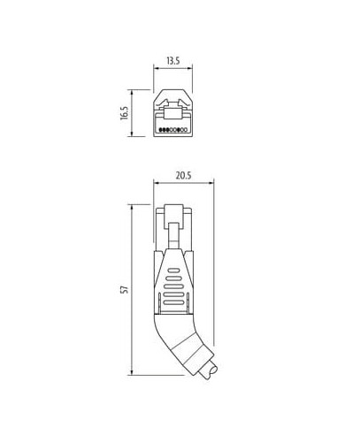 RJ45, prawy 45°/RJ45, prawy 45°, ekranowany, Ethernet 7000-74581-7960030 | Przewody i Złącza | Eshop Dopak | Wszystko dla Przemy