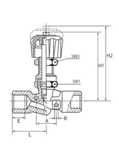 Zawór iglicowy ręczny G1/4 GW, PN18 mosiądz niklowany NBR | Hydraulika | Eshop Dopak | Wszystko dla Przemysłu 2