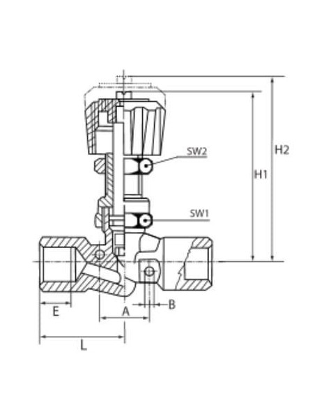 Zawór iglicowy ręczny G 3/8 GW, PN18 mosiądz niklowany NBR | Hydraulika | Eshop Dopak | Wszystko dla Przemysłu