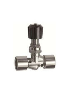 Zawór iglicowy ręczny G 1/8 GW, PN18, montaż grodziowy, mosiądz niklowany, NBR | Hydraulika | Eshop Dopak | Wszystko dla Przemys