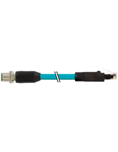 Złącze męskie M12 0° / złącza męskie RJ45 0° ekranowane 8-pinowe Ethernet 7700-48521-S4W0100 | Przewody i Złącza | Eshop Dopak |
