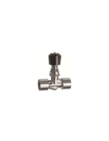 Zawór iglicowy ręczny G 1/4 GW, PN18, montaż grodziowy, mosiądz niklowany, NBR | Hydraulika | Eshop Dopak | Wszystko dla Przemys
