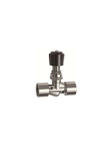 Zawór iglicowy ręczny G 1/2 GW, PN18, montaż grodziowy, mosiądz niklowany, NBR | Hydraulika | Eshop Dopak | Wszystko dla Przemys