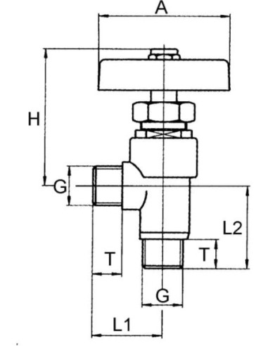 Zawór zamykający kątowy G 1/4 GZ, mosiądz | Hydraulika | Eshop Dopak | Wszystko dla Przemysłu