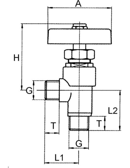 Zawór zamykający kątowy G 3/8 GZ, mosiądz | Hydraulika | Eshop Dopak | Wszystko dla Przemysłu
