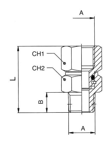 Przedłużka gwintowana obrotowa, redukcja obrotowa G 1/4 GZ - G 1/4 GW, mosiądz niklowany | Hydraulika | Eshop Dopak | Wszystko d