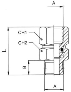 Przedłużka gwintowana obrotowa, redukcja obrotowa G 3/8 GZ - G 3/8 GW, mosiądz niklowany | Hydraulika | Eshop Dopak | Wszystko d 2