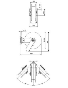 Zwijacz węża seria 212 Roll Profi Open wąż gumowy fi 13 mm, L  13 2 m, 20 bar, G 1/2 GW/GZ | Pneumatyka | Eshop Dopak | Wszystko 2