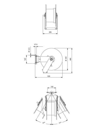 Zwijacz węża seria 213 Roll Big Profi wąż gumowy fi 16 mm, L  19 1 m, 20 bar, G 1/2 GW/GZ | Pneumatyka | Eshop Dopak | Wszystko 