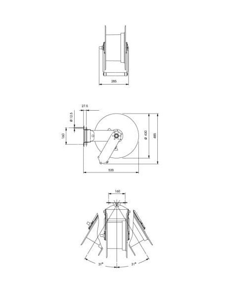Zwijacz węża seria 213 Roll Big Profi wąż gumowy fi 16 mm, L  19 1 m, 20 bar, G 1/2 GW/GZ | Pneumatyka | Eshop Dopak | Wszystko 