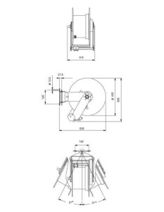 Zwijacz węża 214 Roll Big Profi Automatic, wąż gumowy fi 13 mm, L  24 1 m, 20 bar, G 1/2 GZ | Pneumatyka | Eshop Dopak | Wszystk 2