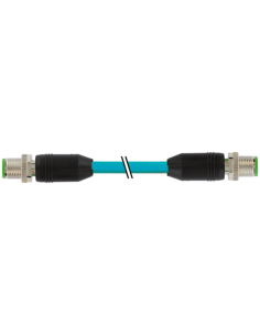 Złącze męskie M12 0° / męskie 0° ekranowane X-cod. Gigabitowy 7700-51001-S4X0700 | Przewody i Złącza | Eshop Dopak | Wszystko dl