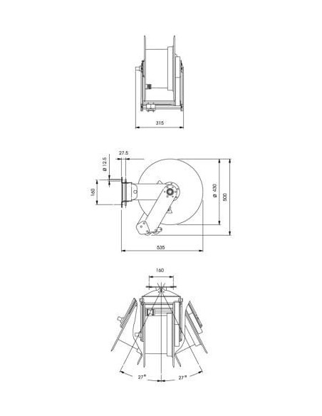 Zwijacz węża 214 Roll Big Profi Automatic, wąż gumowy fi 19 mm, L  15 1 m, 20 bar, G 3/4 GZ | Pneumatyka | Eshop Dopak | Wszystk