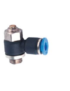 Zawór dławiąco-zwrotny wtykowy do siłownika G 3/8 GZ, do węża fi 6 mm, tworzywo sztuczne | Hydraulika | Eshop Dopak | Wszystko d