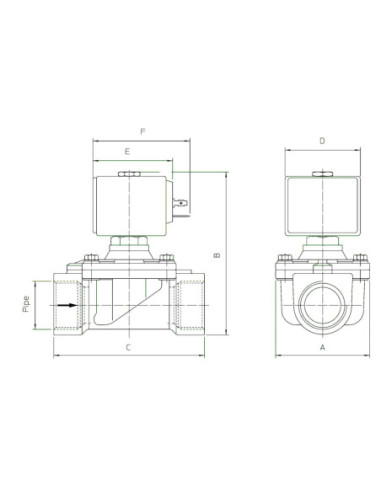Elektrozawór 2/2 NC G1/2 TLEN FKM, 0-14 bar, Cewka UDA12230AS | Pneumatyka | Eshop Dopak | Wszystko dla Przemysłu