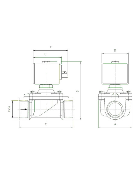 Elektrozawór 2/2 NC G1/2 TLEN FKM, 0-14 bar, Cewka UDA12230AS | Pneumatyka | Eshop Dopak | Wszystko dla Przemysłu