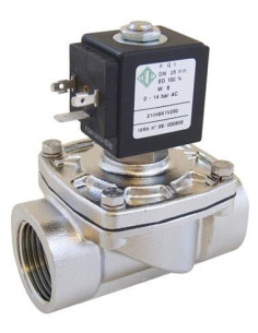 Zawór elektromagnetyczny membranowy ODE 2/2 NC, G 1/2, FKM, 0-6 bar, 24V DC, stal nierdzewna | Automatyka | Eshop Dopak | Wszyst