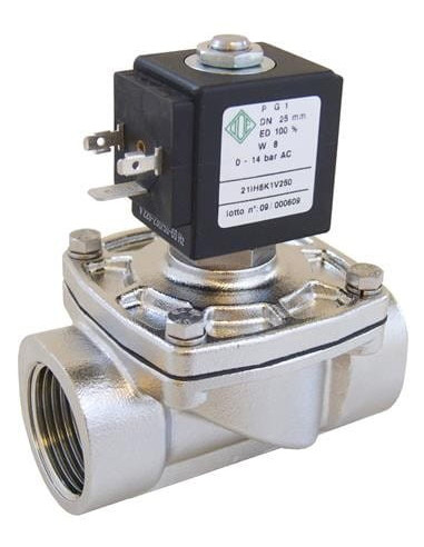 Zawór elektromagnetyczny membranowy ODE 2/2 NC, G 3/4, FKM, 0-6 bar, 24V DC, stal nierdzewna | Automatyka | Eshop Dopak | Wszyst
