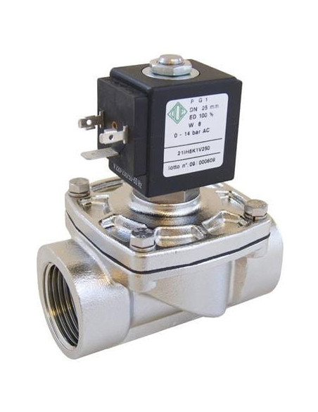 Zawór elektromagnetyczny membranowy ODE 2/2 NC, G 3/4, FKM, 0-14 bar, 230V AC, stal nierdzewna | Automatyka | Eshop Dopak | Wszy