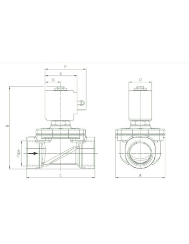 Zawór elektromagnetyczny membranowy ODE 2/2 NC, G 1, FKM, 0-14 bar, 230V AC, stal nierdzewna | Automatyka | Eshop Dopak | Wszyst