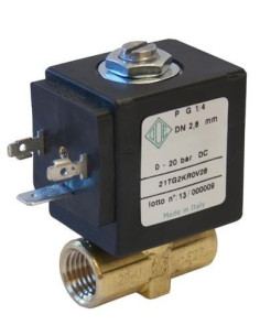 Zawór elektromagnetyczny membranowy ODE 2/2 NC, G 1/4, FKM, 0-20 bar, 24V DC, normalnie zamknięty | Automatyka | Eshop Dopak | W