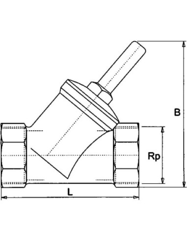 Zawór zwrotny kątowy R 3/4 GW, PN10 mosiądz, NBR, ciśnienie otwarcia 0,5 bar | Hydraulika | Eshop Dopak | Wszystko dla Przemysłu