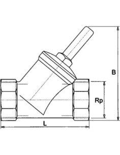 Zawór zwrotny kątowy R 1 GW, PN10 mosiądz, NBR, ciśnienie otwarcia 0,5 bar | Hydraulika | Eshop Dopak | Wszystko dla Przemysłu 2