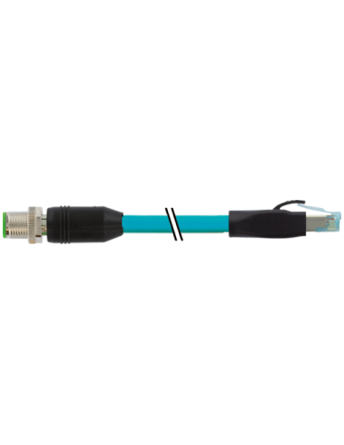 Złącze męskie M12 0° X-cod. / złącze męskie RJ45 0° Gigabit 7700-51101-S4X2500 | Przewody i Złącza | Eshop Dopak | Wszystko dla 