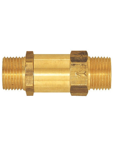 Zawór zwrotny prosty G 3/8 GZ/GZ, PN16 mosiądz uszczelnienie VITON | Hydraulika | Eshop Dopak | Wszystko dla Przemysłu