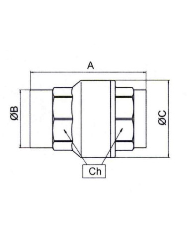 Zawór zwrotny prosty pełnoprzepływowy G 1/2 GW, PN40 mosiądz, NBR | Hydraulika | Eshop Dopak | Wszystko dla Przemysłu