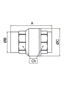 Zawór zwrotny prosty pełnoprzepływowy G 1 GW, PN25 mosiądz, NBR | Hydraulika | Eshop Dopak | Wszystko dla Przemysłu 2