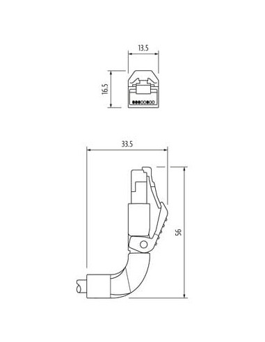 RJ45 męski 0° / RJ45 męski 90° w górę, ekranowany Ethernet 7000-74327-7960030 | Przewody i Złącza | Eshop Dopak | Wszystko dla P