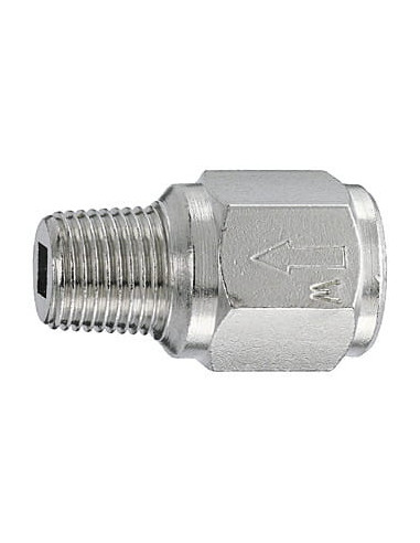 Zawór zwrotny mini R 1/4 GW - R 1/4 GZ PN10, NBR, mosiądz niklowany | Hydraulika | Eshop Dopak | Wszystko dla Przemysłu