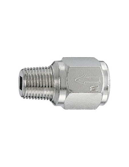 Zawór zwrotny mini R 1/4 GW - R 1/4 GZ PN10, NBR, mosiądz niklowany | Hydraulika | Eshop Dopak | Wszystko dla Przemysłu