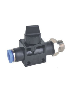 Zawór wtykowy 3/2 z odpowietrzeniem G 1/4 GZ do węża fi 8 mm, tworzywo sztuczne | Hydraulika | Eshop Dopak | Wszystko dla Przemy