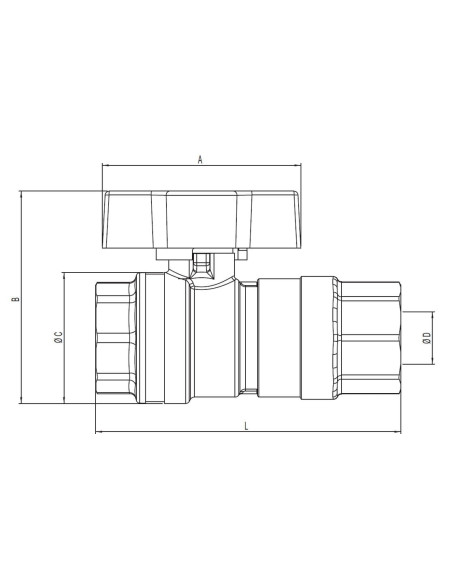 Zawór kulowy z zaworem zwrotnym ASTER FLOW G 1 GW, PN16 mosiądz niklowany PTFE /EPDM | Hydraulika | Eshop Dopak | Wszystko dla P