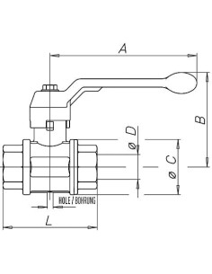 Zawór kulowy z odpowietrzeniem AIRY R 3/4 GW, PN12 mosiadz niklowany PTFE | Hydraulika | Eshop Dopak | Wszystko dla Przemysłu 2