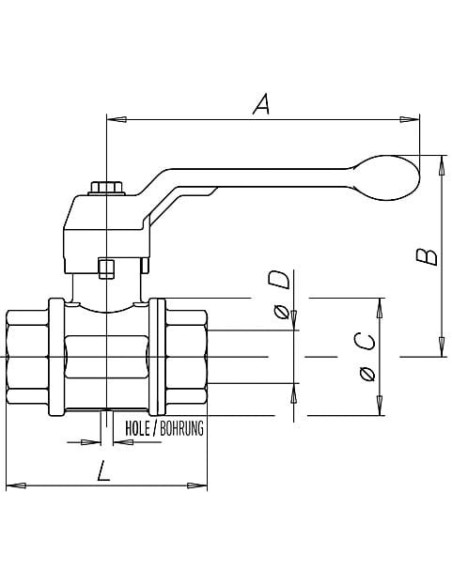 Zawór kulowy z odpowietrzeniem AIRY R 1 1/4 GW, PN12 mosiadz niklowany PTFE | Hydraulika | Eshop Dopak | Wszystko dla Przemysłu